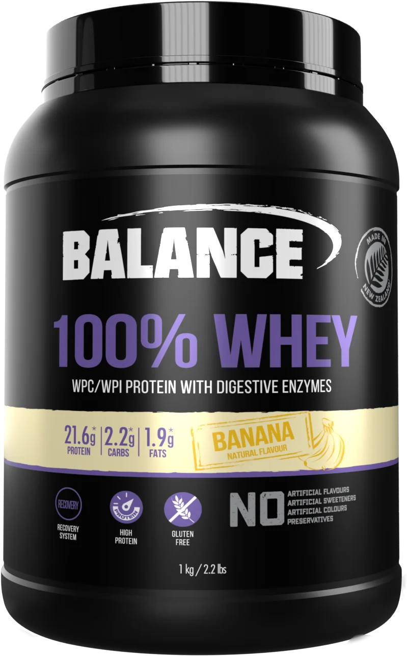 Balance 100 Whey Natural Banana 1kg 纯蛋白粉(香蕉味) BP0585【保质期2028/05】